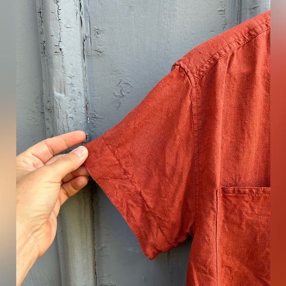 Power of my People Rust Wayward Fit Ss button up shirt, size xxs - Picture 6 of 13